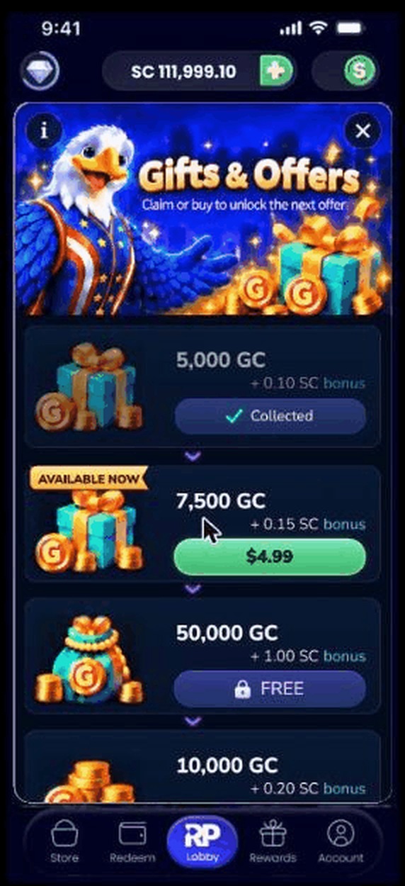 Offer collected, next one unlocked