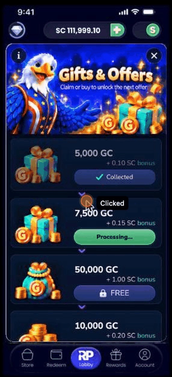 Purchase processing state