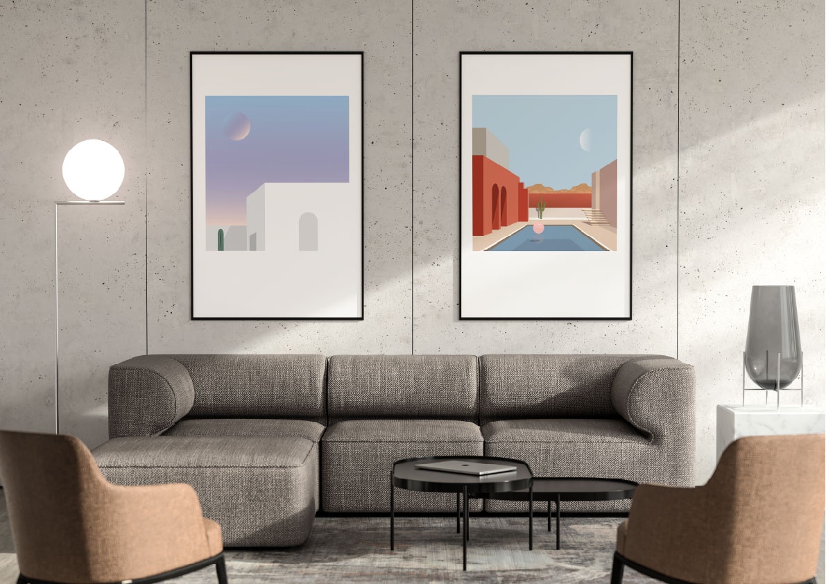Just For Fun — framed prints mockup