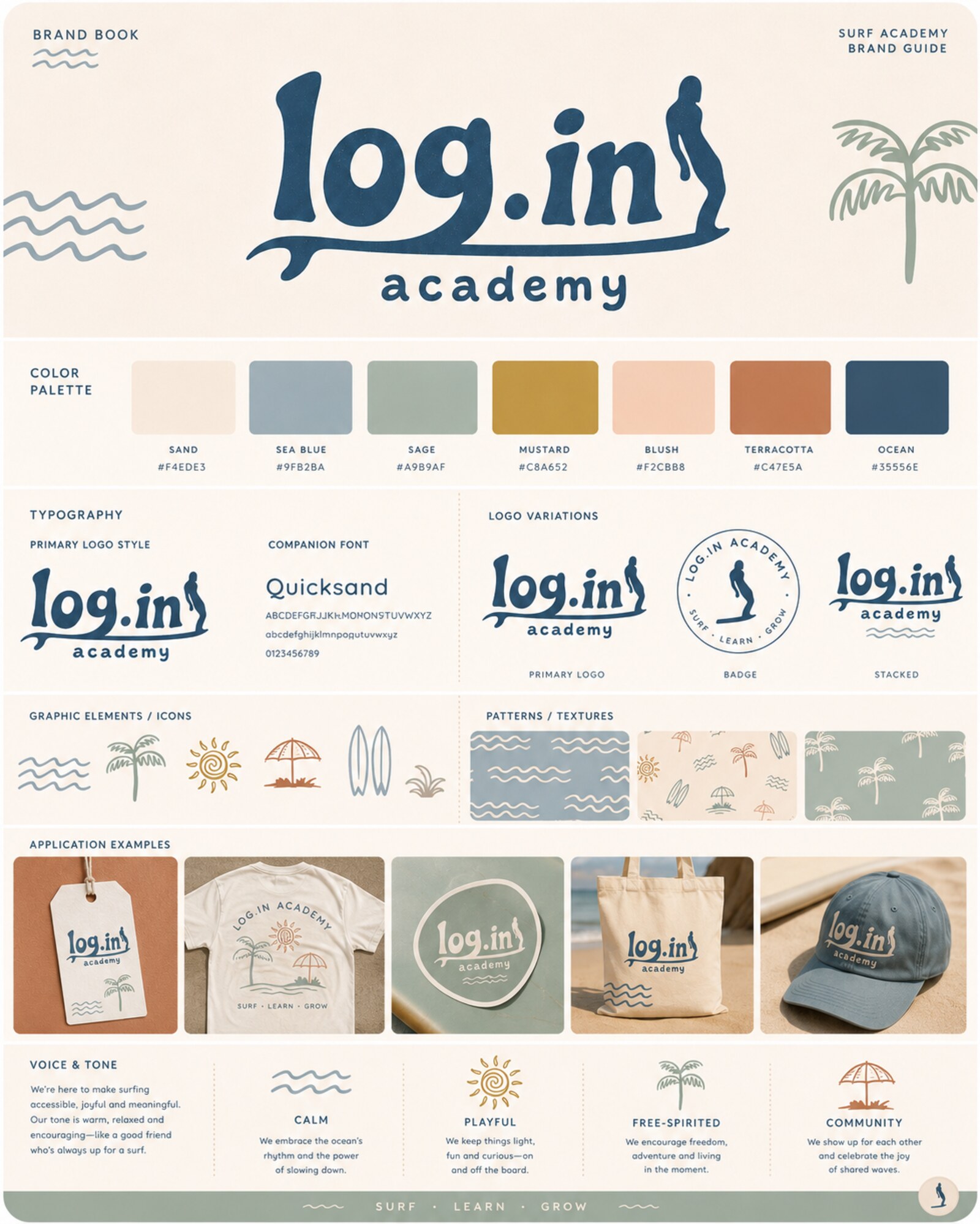 log.in academy — brand book