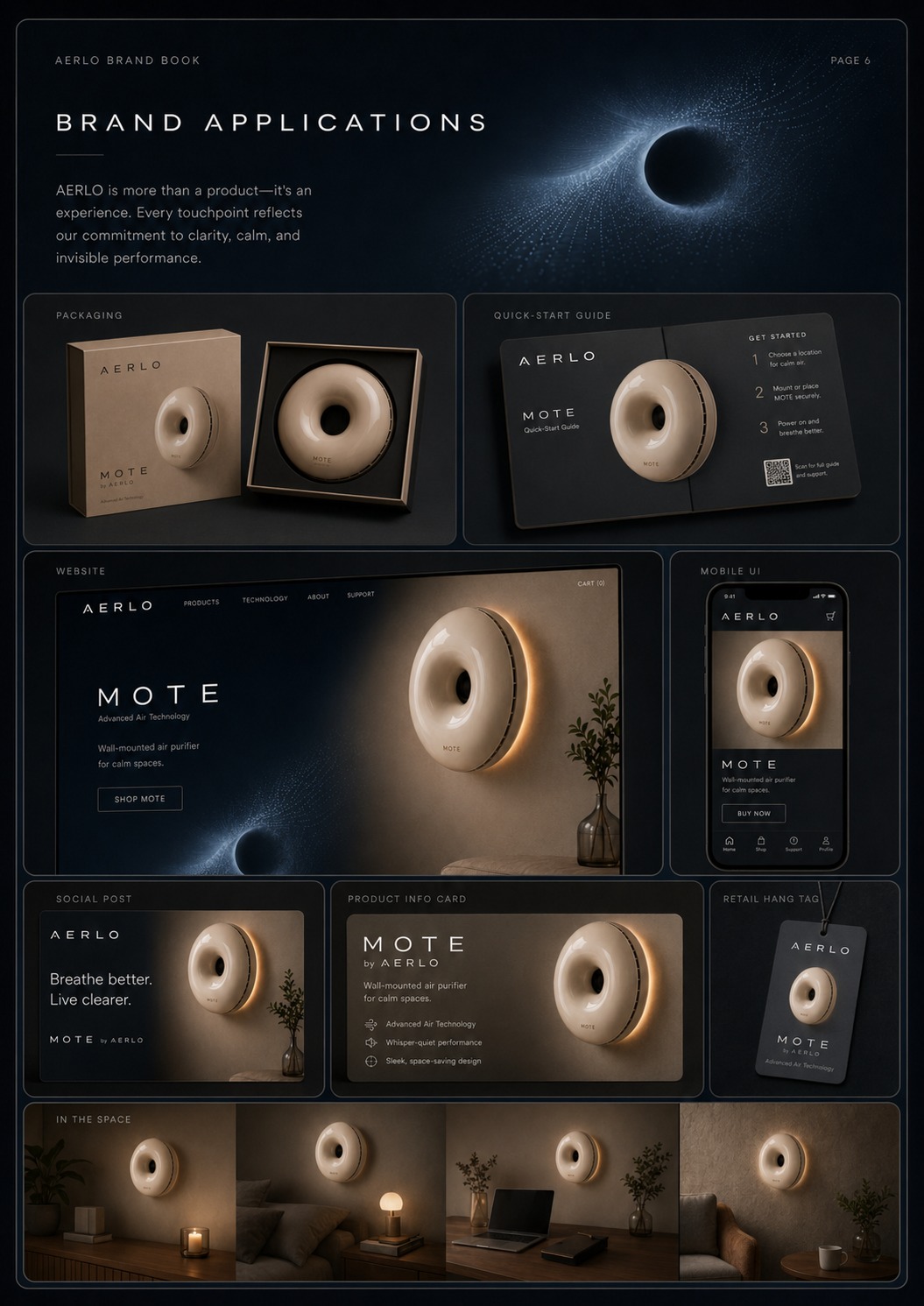 MOTE by AERLO — Brand applications