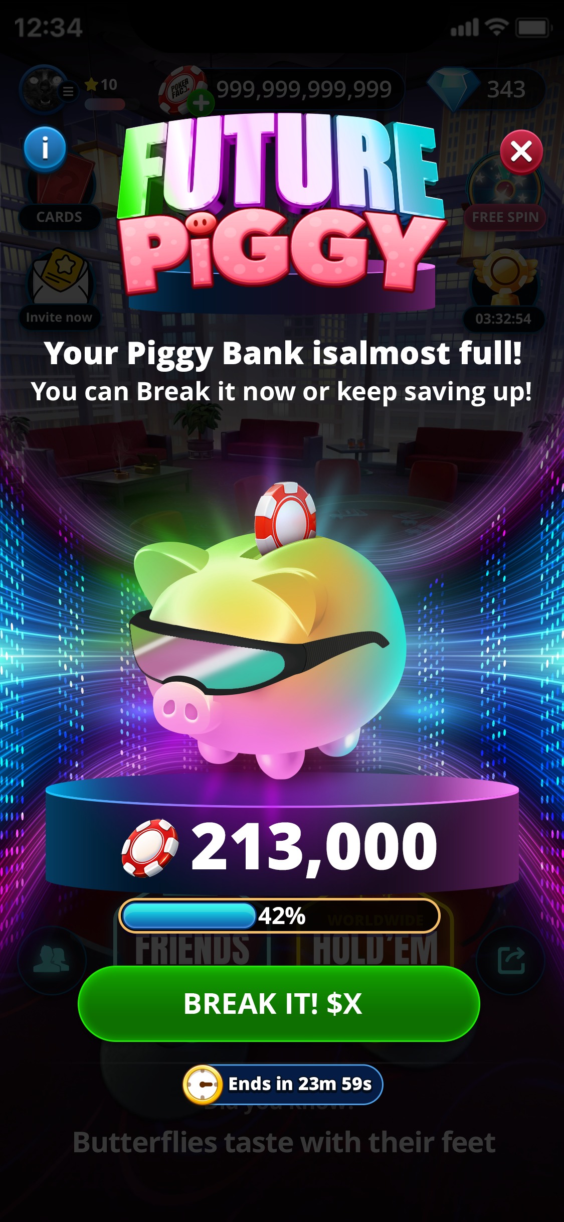 Pokerface — Future Piggy — saving progress